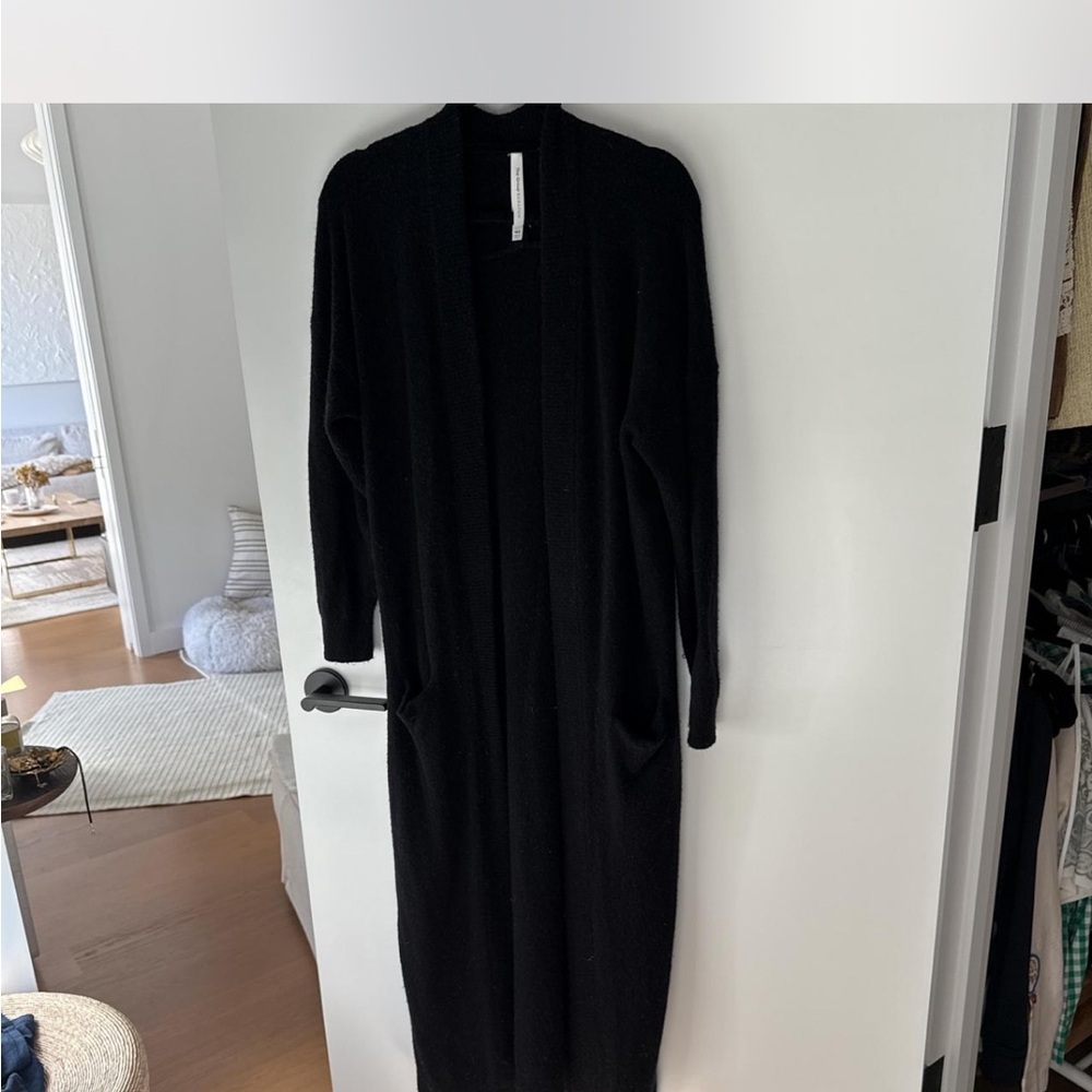 Aritzia Babaton long black cardigan